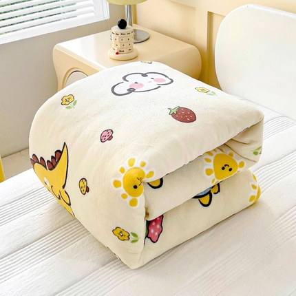 91家纺网 家纺一手货源 找家纺 （总）乐秀家纺 2025新款A类牛奶绒幼儿园被子可拆卸被套+被芯