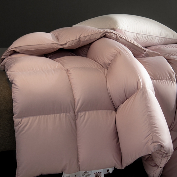 91家纺网 家纺一手货源 找家纺 静若居羽绒被壳  2024新款天丝轻薄柔软羽绒被壳厂家直销 粉色