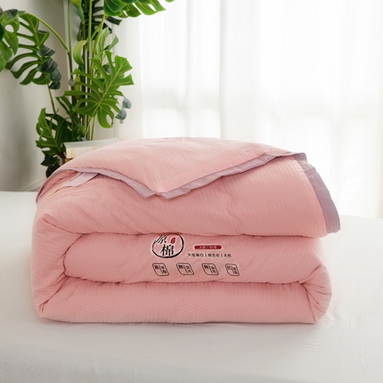 91家纺网 家纺一手货源 找家纺 （总）梦莎被业 2025新款直播款A类母婴级泡泡纱大豆纤维春秋被空调被加厚冬被