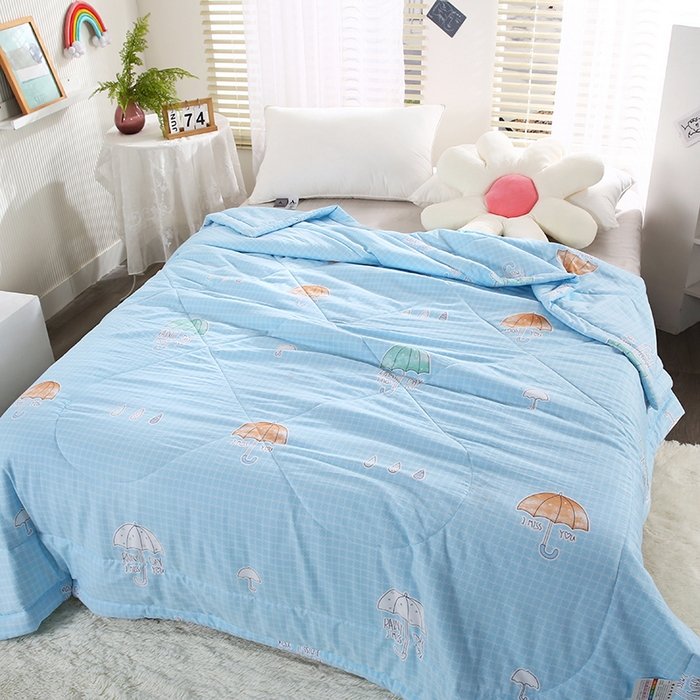 91家纺网 家纺一手货源 找家纺 梦莎被业 2025新款水洗棉印花亲肤可水洗夏凉被空调被四季被夏被被子被芯 梦幻时光