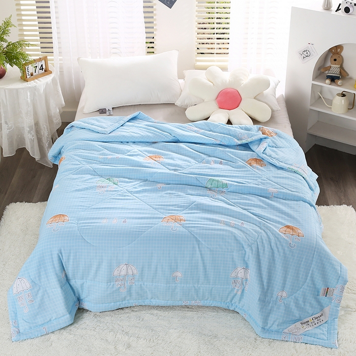 91家纺网 家纺一手货源 找家纺 梦莎被业 2025新款水洗棉印花亲肤可水洗夏凉被空调被四季被夏被被子被芯 梦幻时光