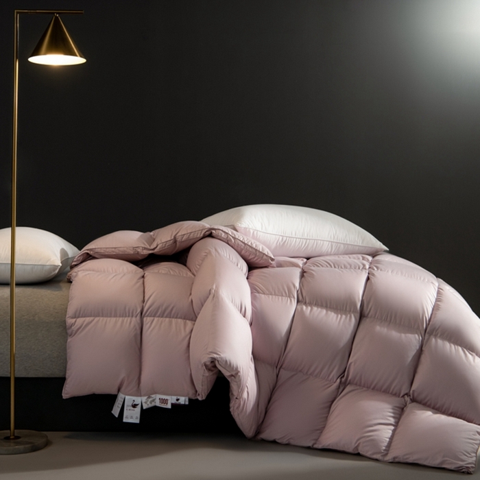 91家纺网 家纺一手货源 找家纺 静若居羽绒被壳  2024新款天丝轻薄柔软羽绒被壳厂家直销 粉色