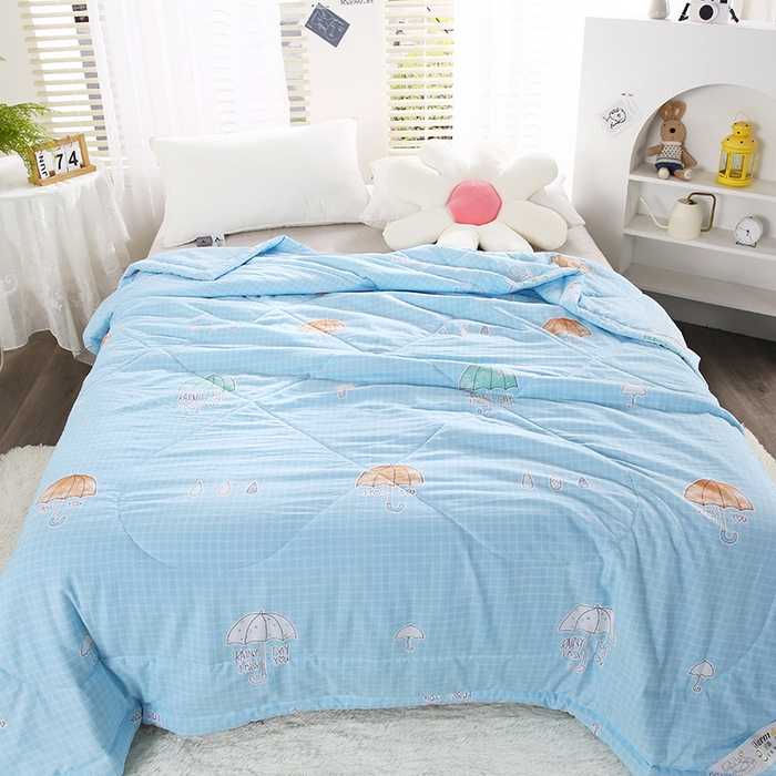 91家纺网 家纺一手货源 找家纺 梦莎被业 2025新款水洗棉印花亲肤可水洗夏凉被空调被四季被夏被被子被芯 梦幻时光