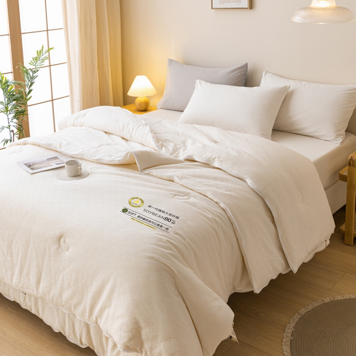 91家纺网 家纺一手货源 找家纺 A+爱家（纪梵茜）  2024新款A类元棉豆眠80大豆被被子被芯冬被子母被 80大豆被-豆眠子母被