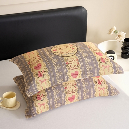 91家纺网 家纺一手货源 找家纺 棠薇家纺 四层纯棉枕巾一对装全棉水洗纱布枕巾2025新款枕头巾男女士防头油枕头垫巾 爱花园