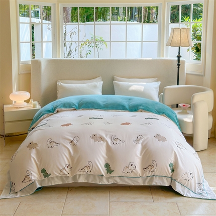 91家纺网 家纺一手货源 找家纺 （总）7V 2024新款单件被套A纯棉B牛奶绒轻奢大宽边一字绣A类133*76全棉喷气宽幅长绒棉高克重全工艺牛奶绒