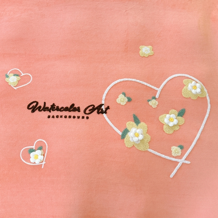 91家纺网 家纺一手货源 找家纺 金米诺 2024新款牛奶绒毛巾绣四件套 粉玉