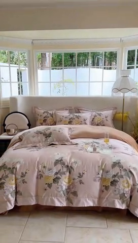 91家纺网 家纺一手货源 找家纺 7V 2024新款单件被套A纯棉B牛奶绒轻奢大宽边一字绣A类133*76全棉喷气宽幅长绒棉高克重全工艺牛奶绒 花绘-粉