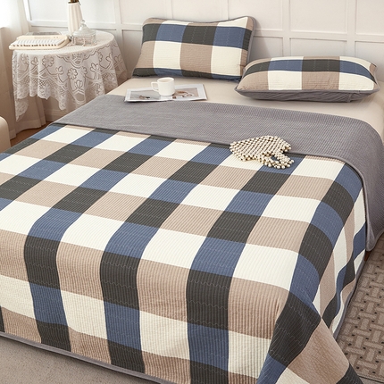 莎果家纺 2025冬季新款热推冬季必备寒冷的冬季有了它便多了些温暖婴儿绒+全棉床盖三件套 缤纷-咖