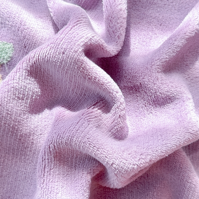 91家纺网 家纺一手货源 找家纺 金米诺 2024新款牛奶绒毛巾绣四件套 紫色