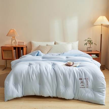 91家纺网 家纺一手货源 找家纺 （总）金喜 2025新款原棉提花无染冬被春秋被厚被芯拉链款立体边子母被