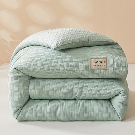 91家纺网 家纺一手货源 找家纺 （总）金喜 2025新款正宗5D立体饼干花豆豆抗压冬被春秋被被子被芯