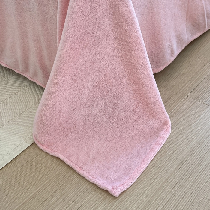 91家纺网 家纺一手货源 找家纺 金喜 2024新款泡泡牛奶绒四件套-欧帝莎 泡泡牛奶绒-蝶恋花粉