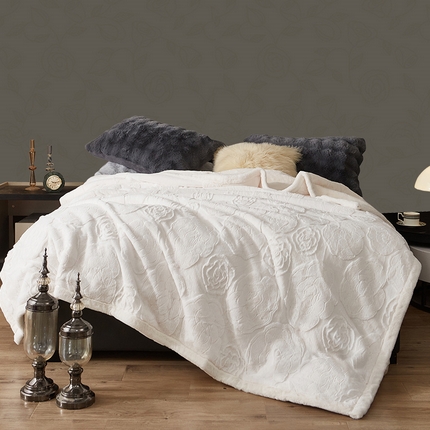 91家纺网 家纺一手货源 找家纺 （总） 2025新款结婚用加厚仿貂毛毯保暖皮草毯双层秋冬季拉舍尔毯双人盖毯