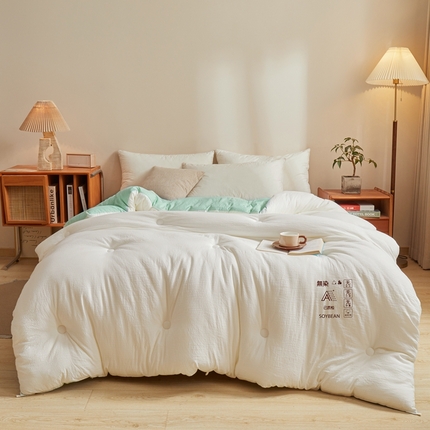 91家纺网 家纺一手货源 找家纺 （总）金喜 2025新款原棉提花无染冬被春秋被厚被芯拉链款立体边子母被