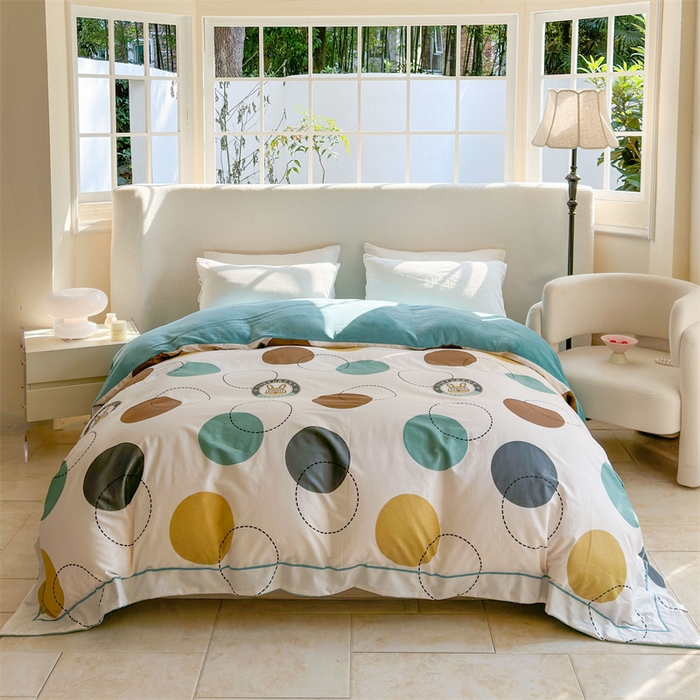 91家纺网 家纺一手货源 找家纺 7V 2024新款单件被套A纯棉B牛奶绒轻奢大宽边一字绣A类133*76全棉喷气宽幅长绒棉高克重全工艺牛奶绒 动感兔