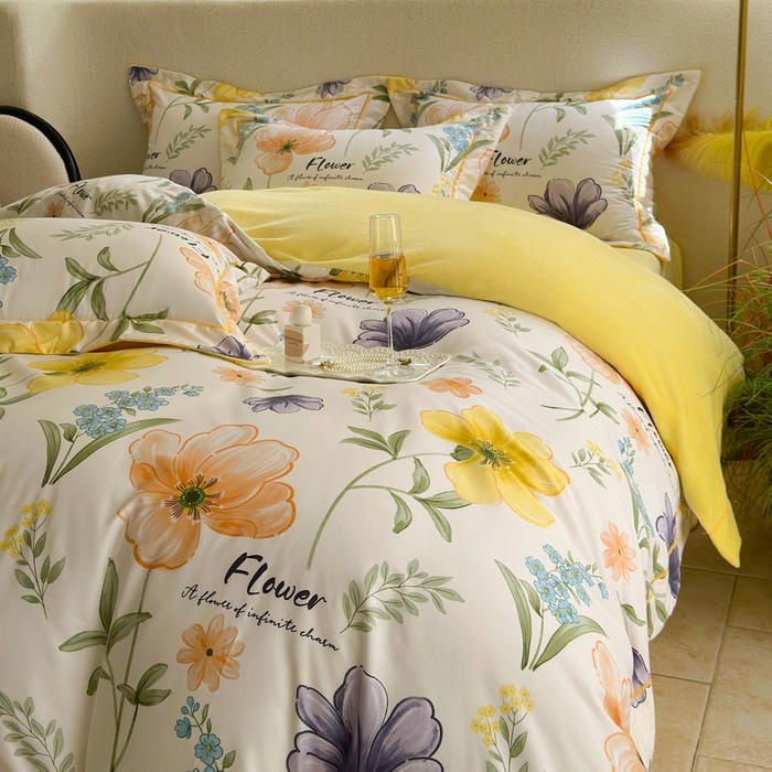 91家纺网 家纺一手货源 找家纺 （总）7V 2024新款单件被套A纯棉B牛奶绒轻奢大宽边一字绣A类133*76全棉喷气宽幅长绒棉高克重全工艺牛奶绒