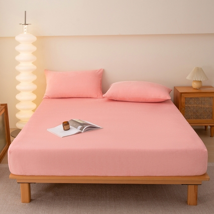 91家纺网 家纺一手货源 找家纺 （总）金泰莱 2025新款舒适牛奶绒纯色床笠