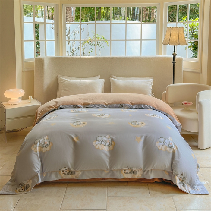 91家纺网 家纺一手货源 找家纺 7V 2024新款单件被套A纯棉B牛奶绒轻奢大宽边一字绣A类133*76全棉喷气宽幅长绒棉高克重全工艺牛奶绒 梦天使