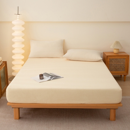 91家纺网 家纺一手货源 找家纺 （总）金泰莱 2025新款舒适牛奶绒纯色床笠