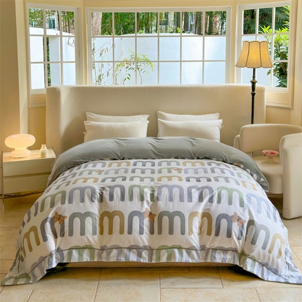 91家纺网 家纺一手货源 找家纺 （总）7V 2024新款单件被套A纯棉B牛奶绒轻奢大宽边一字绣A类133*76全棉喷气宽幅长绒棉高克重全工艺牛奶绒