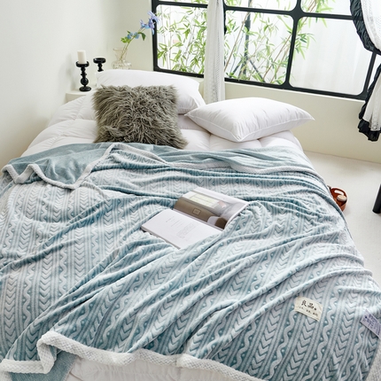 91家纺网 家纺一手货源 找家纺 （总）鹏程 24款300克剪花绒毛毯高克重法莱绒牛奶绒贝贝绒毛毯