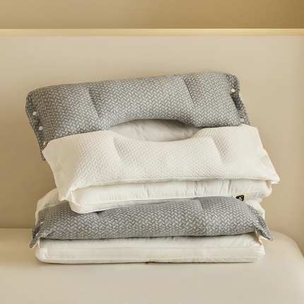 91家纺网 家纺一手货源 找家纺 （总）梵希良品家纺 2024新款双层三枕合一护颈枕助睡眠枕头枕芯