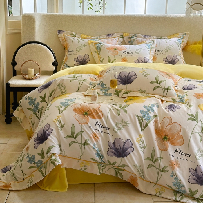 91家纺网 家纺一手货源 找家纺 （总）7V 2024新款单件被套A纯棉B牛奶绒轻奢大宽边一字绣A类133*76全棉喷气宽幅长绒棉高克重全工艺牛奶绒