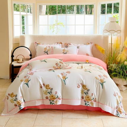 7V 2024新款单件被套A纯棉B牛奶绒轻奢大宽边一字绣A类133*76全棉喷气宽幅长绒棉高克重全工艺牛奶绒 忆梦