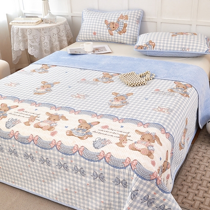 莎果家纺 2025冬季新款热推冬季必备寒冷的冬季有了它便多了些温暖婴儿绒+全棉床盖三件套 西莉亚