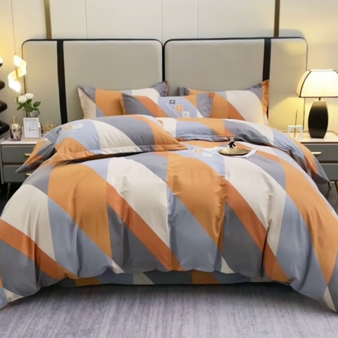 91家纺网 家纺一手货源 找家纺 贝兰仙奴 2024新款利兹系列磨毛多规格四件套曼妙花絮