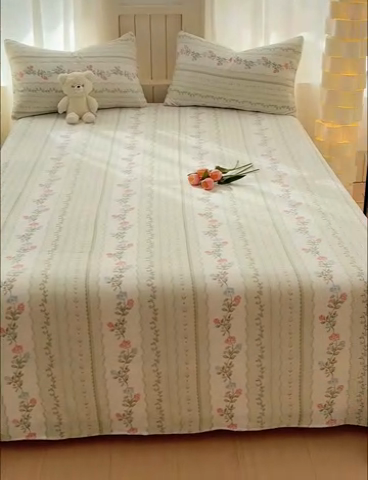 91家纺网 家纺一手货源 找家纺 金丝鸟家纺 2024新款200g牛奶绒单床单系列 青草地