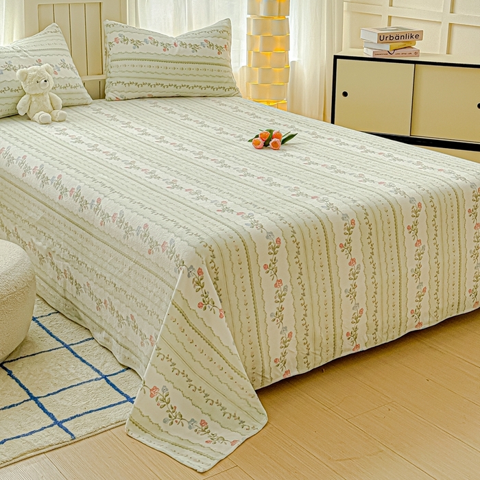 91家纺网 家纺一手货源 找家纺 金丝鸟家纺 2024新款200g牛奶绒单床单系列 青草地