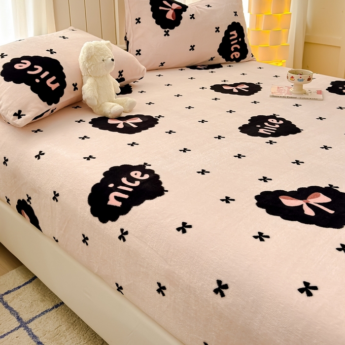 91家纺网 家纺一手货源 找家纺 （总）金丝鸟家纺 2024新款200g牛奶绒单床笠系列