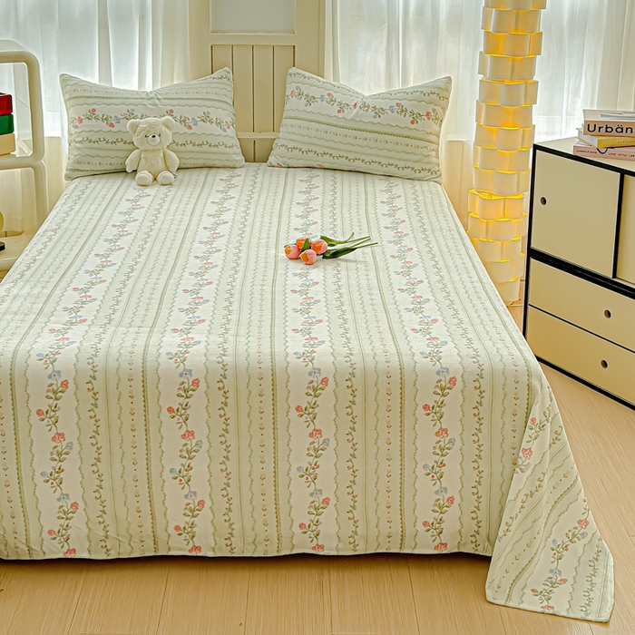 91家纺网 家纺一手货源 找家纺 金丝鸟家纺 2024新款200g牛奶绒单床单系列 青草地