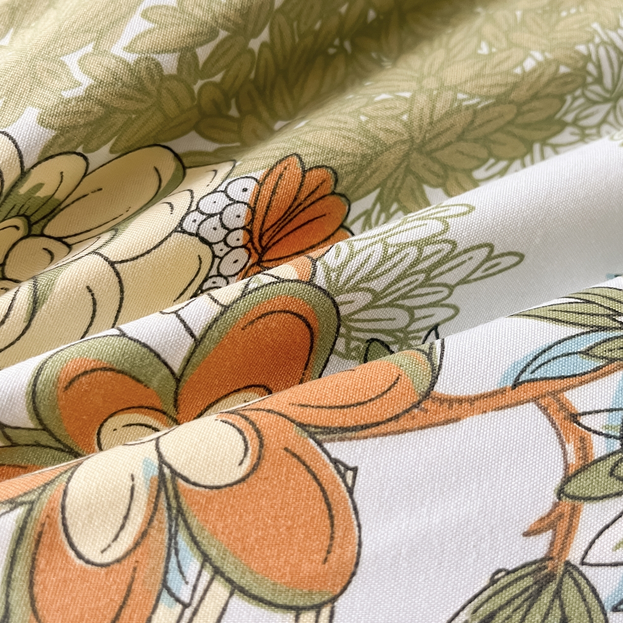 91家纺网 家纺一手货源 找家纺 禧多家纺 2024新款亲肤舒适印花云纱棉豆豆被子被芯 秋色依人