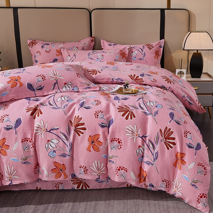 91家纺网 家纺一手货源 找家纺 贝兰仙奴 2024新款利兹系列磨毛多规格四件套花语纷飞