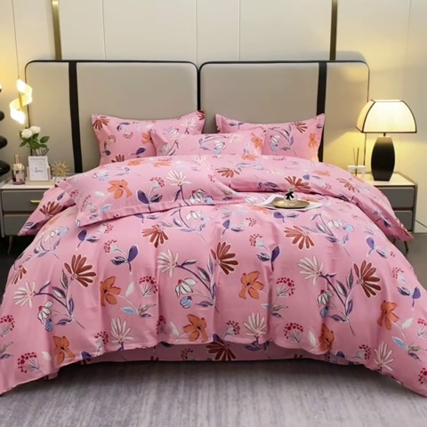 91家纺网 家纺一手货源 找家纺 贝兰仙奴 2024新款利兹系列磨毛多规格四件套花语纷飞