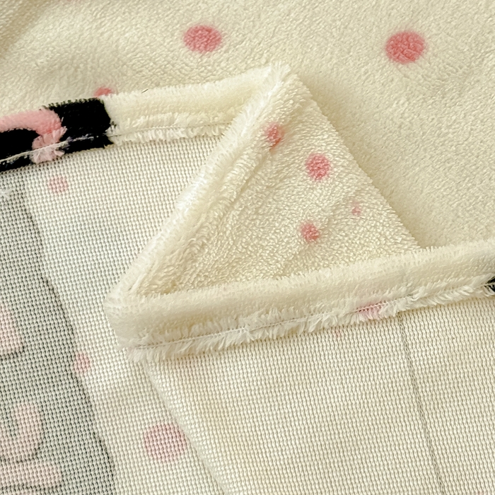 91家纺网 家纺一手货源 找家纺 金丝鸟家纺 2024新款200g牛奶绒单床单系列 粉色淘气猫