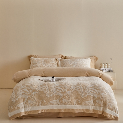 91家纺网 家纺一手货源 找家纺 （总）无界 2024新款B类色烂牛奶绒四件套-维亚纳（风格1）