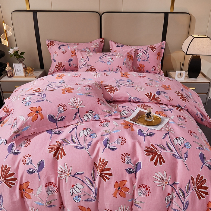 91家纺网 家纺一手货源 找家纺 贝兰仙奴 2024新款利兹系列磨毛多规格四件套花语纷飞