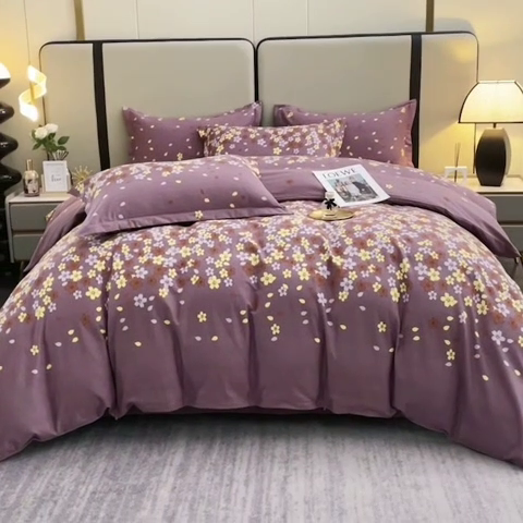 91家纺网 家纺一手货源 找家纺 贝兰仙奴 2024新款利兹系列磨毛多规格四件套玲珑秀