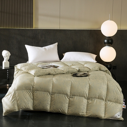 91家纺网 家纺一手货源 找家纺 （总）兰言诺 2025新款高档蓝金鹅绒被95白鹅绒加厚冬被春秋被提花被芯