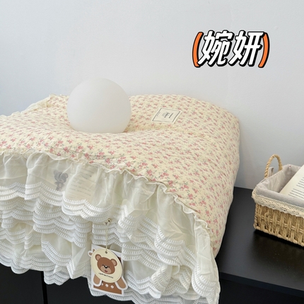 91家纺网 家纺一手货源 找家纺 佰织鑫 2024新款韩系仙女款全棉双层纱春秋被被子被芯 婉妍
