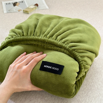 91家纺网 家纺一手货源 找家纺 （总）北欧良品 2025新款舒适保暖A类高克重牛奶绒单品床笠