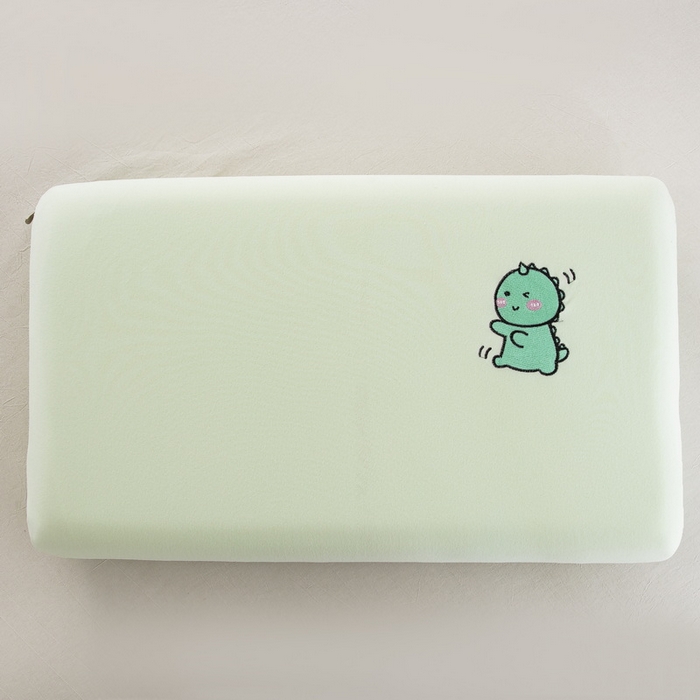 91家纺网 家纺一手货源 找家纺 大黄蜂家居家纺 2025新款德绒暖感纤维面包枕套（专版花型 翻版必究） 小恐龙绿