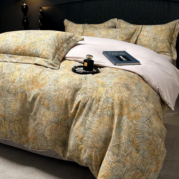 91家纺网 家纺一手货源 找家纺 宅家居 2024新款花卉亲肤棉数码印花加厚陶瓷生态磨毛四件套 森林物语