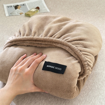 91家纺网 家纺一手货源 找家纺 （总）北欧良品 2025新款舒适保暖A类高克重牛奶绒单品床笠