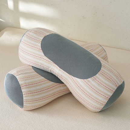 91家纺网 家纺一手货源 找家纺 （总）乐可 2024新款全棉3D条纹荞麦立体枕枕头枕芯46*15*20cm