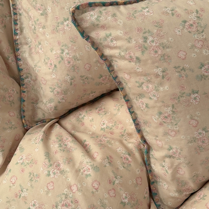 91家纺网 家纺一手货源 找家纺 洋铭区（原狠狠爱） 2024新款新花全棉双层纱四件套 粉红佳人